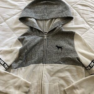 White and grey PINK jacket